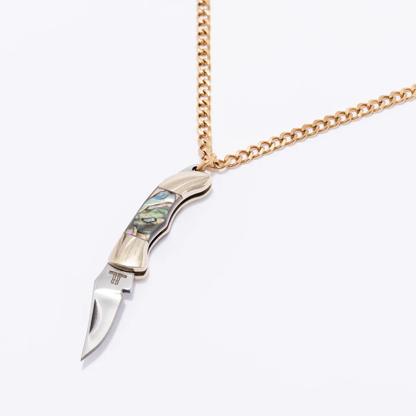 Larissa Loden Judith Abalone Pocket Knife Necklace - Gold, photo 4 of 4