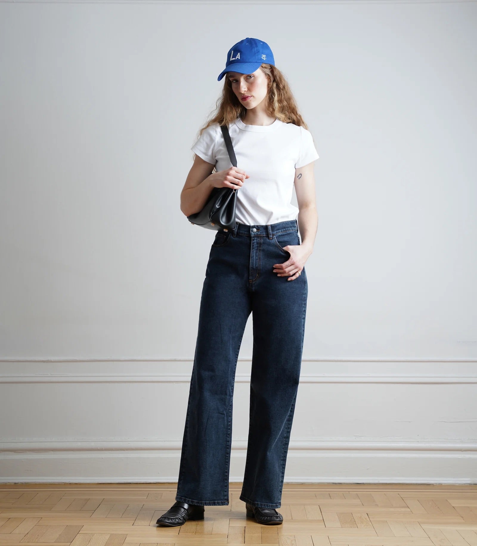 Loup Francois High Rise Wide Leg Jean - New York Dark Wash, photo 4 of 4