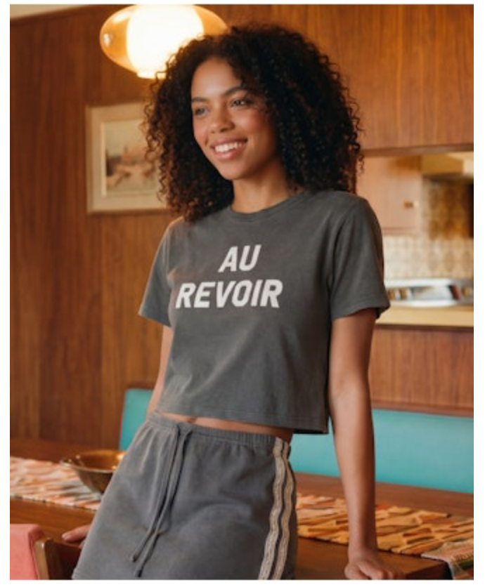 Sundry Au Revoir Tee - Black