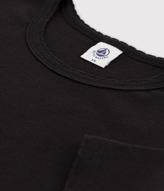 Petit Bateau Cocotte Stitch Neckline Tee - Black, photo 5 of 5