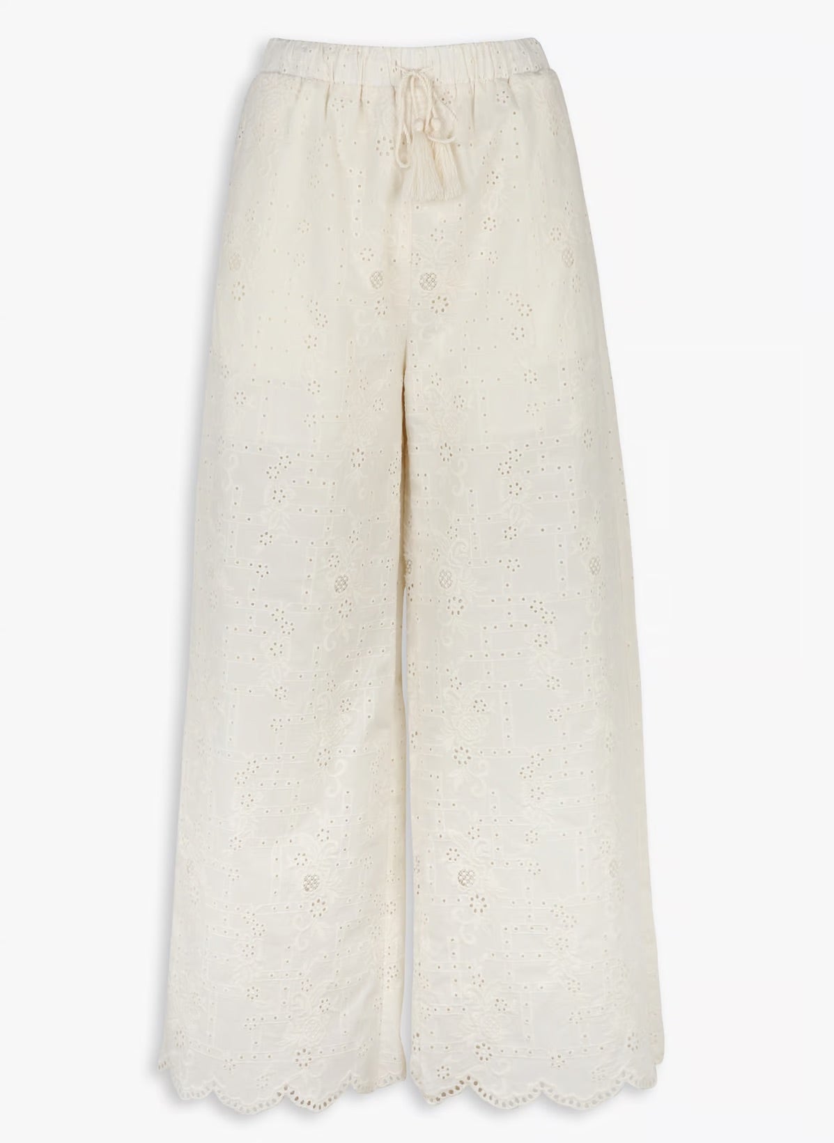 See U Soon Embroidered Eyelet Pant - Ecru, photo 2 of 8