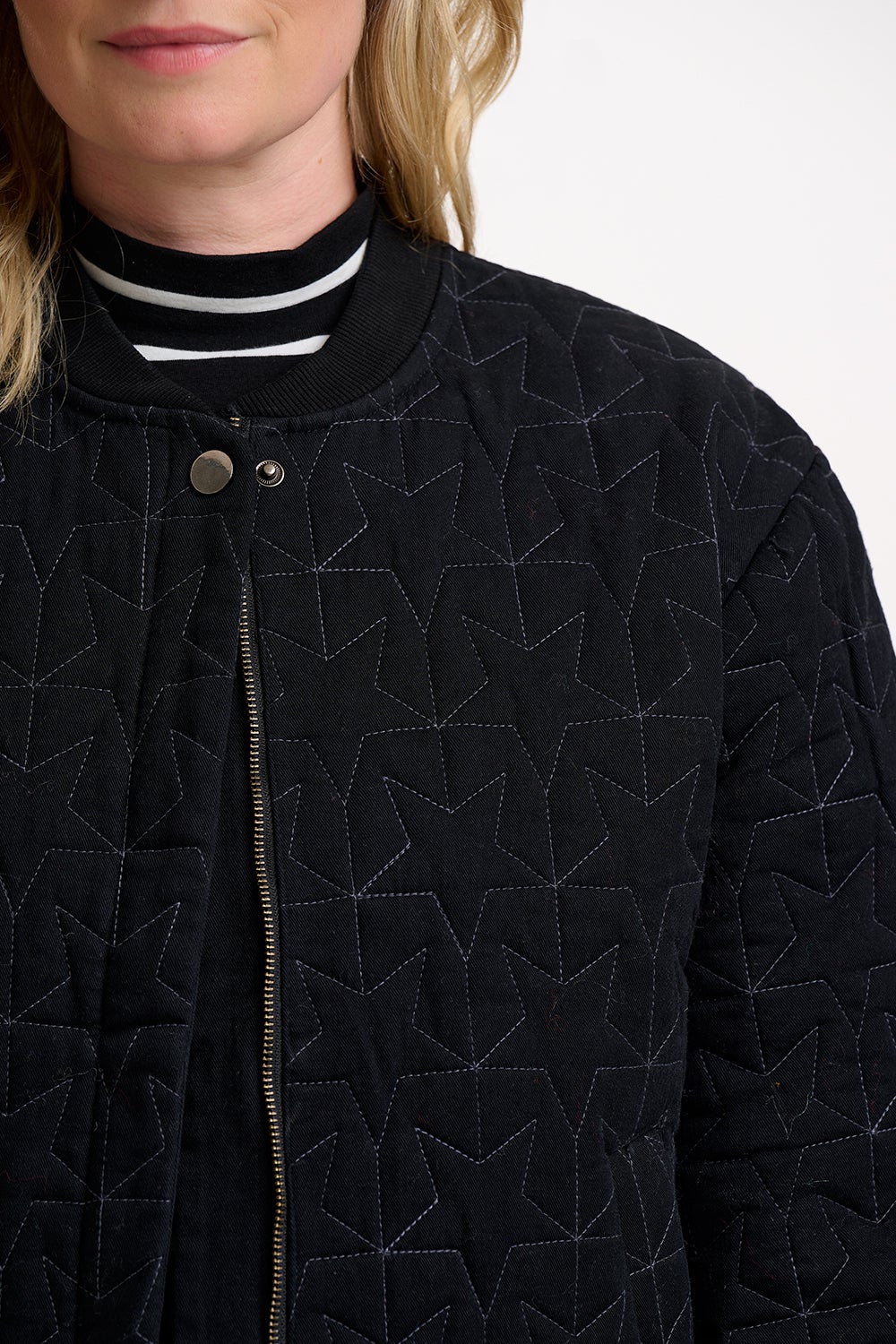 Sugarhill Brighton Reagan Star Quilted Jacket - Black, photo 4 of 6