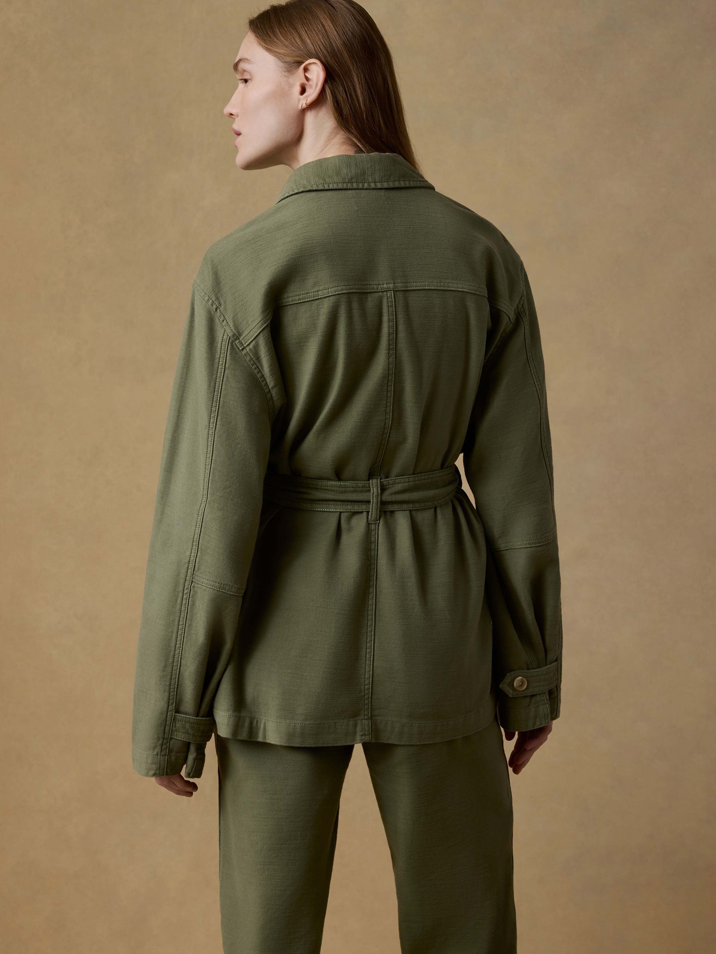 Faherty Soft Stretch Safari Jacket - Moss Green, photo 5 of 8