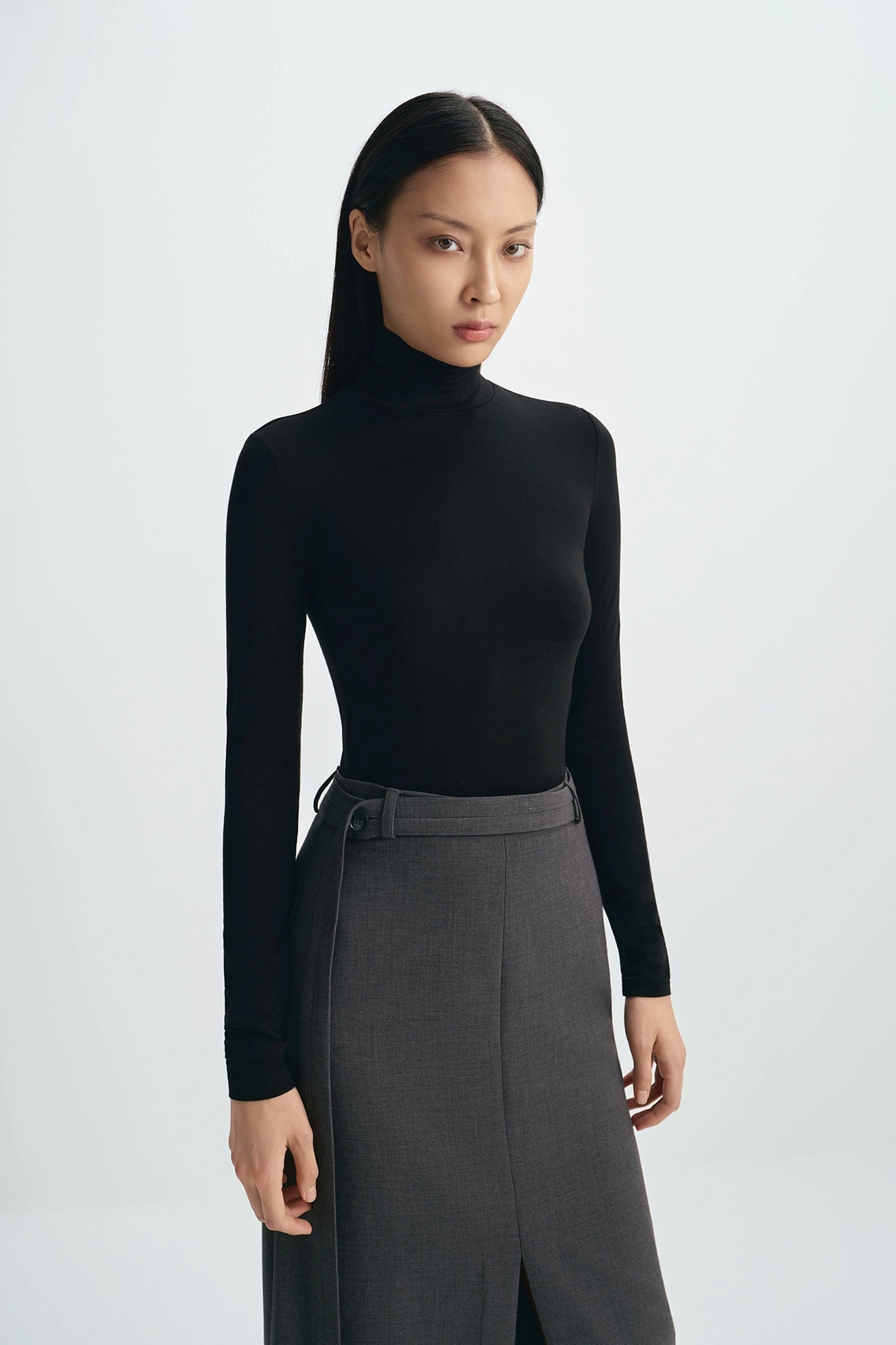 Rue Sophie Jaliah Wool Turtleneck - Black, photo 3 of 5