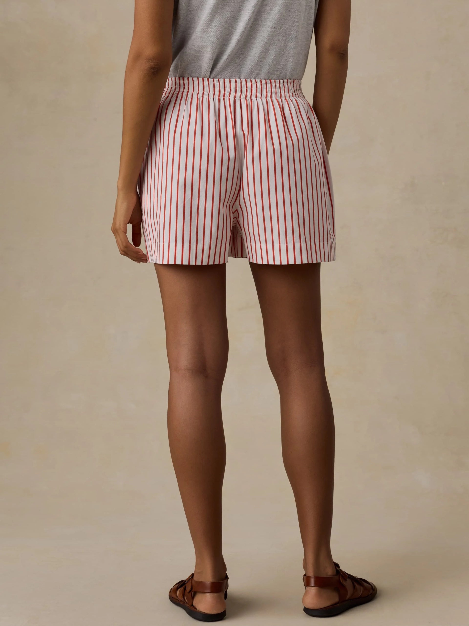 Faherty Coastal Poplin Relaxed Short - Summer Sail Stripe, photo 4 of 5