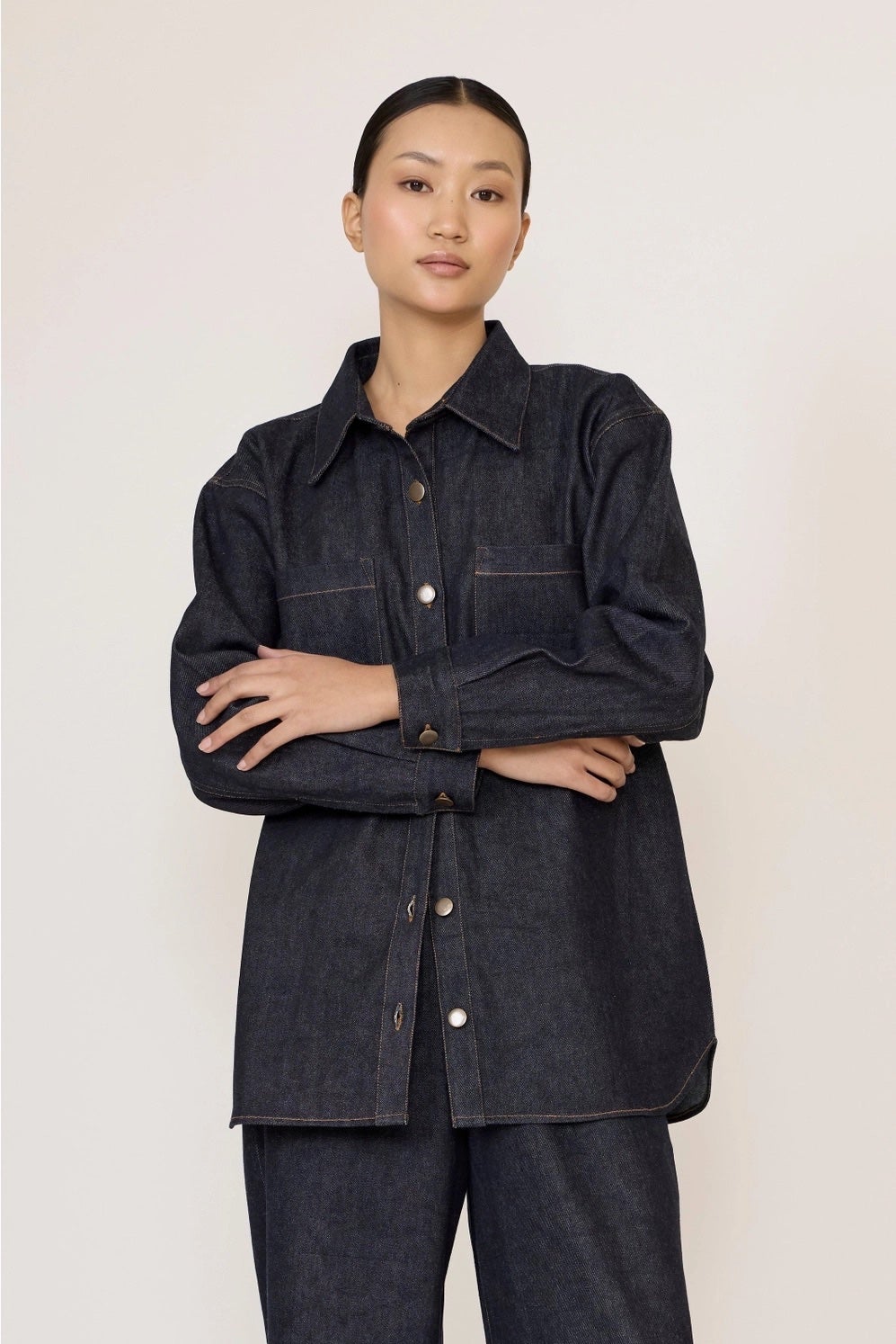 Laude Boyfriend Shirt - Dark Indigo, photo 1 of 5