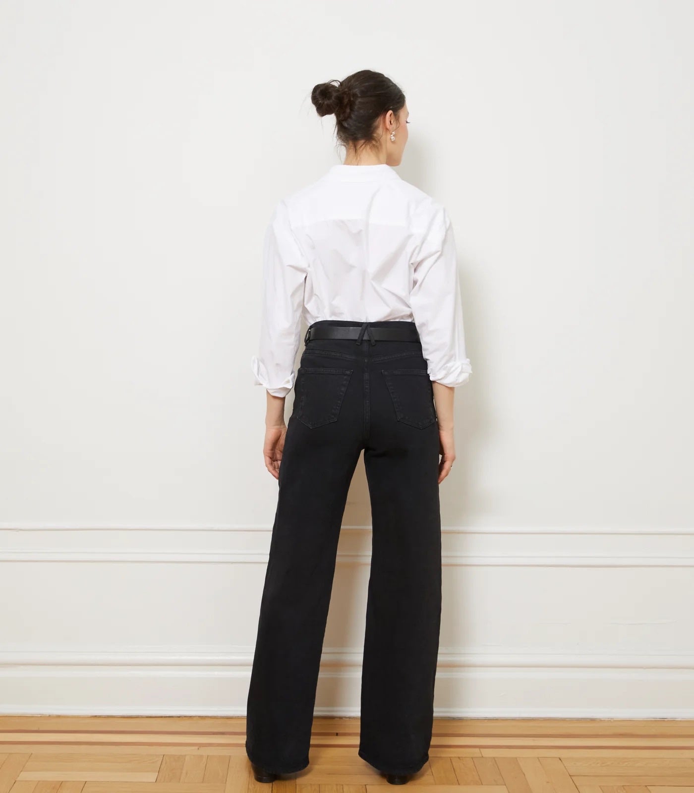 Loup Francois High Rise Wide Leg Jean - Black, photo 2 of 8