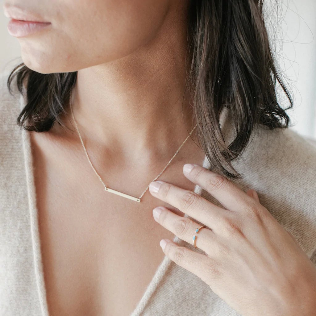 Honeycat Classic Bar Necklace, photo 3 of 3