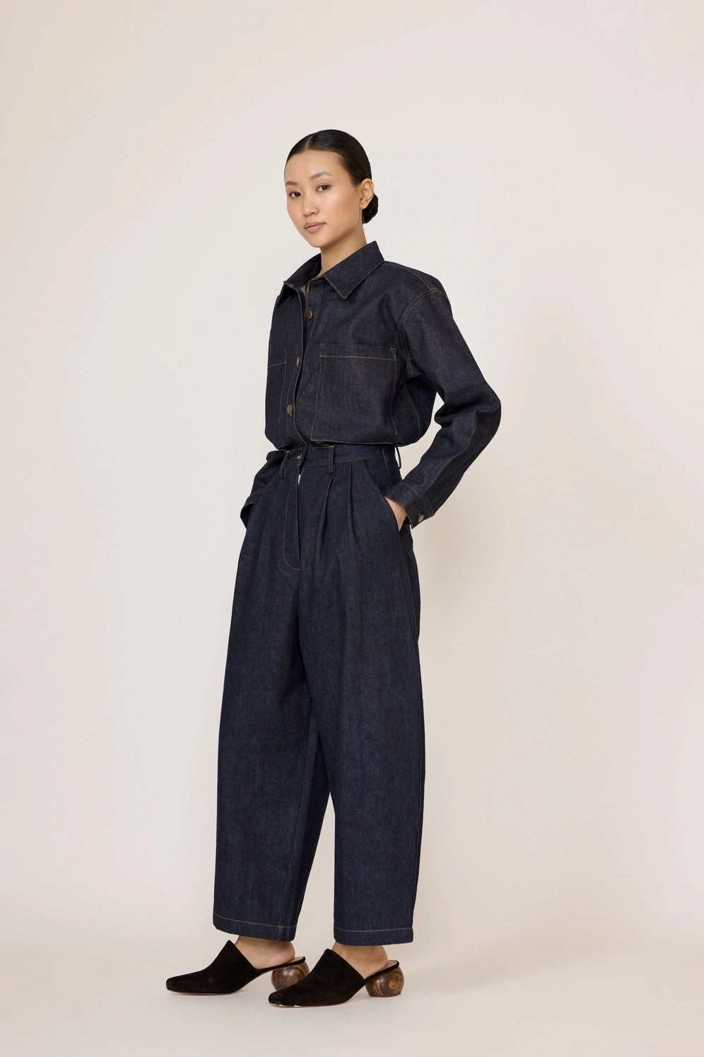Laude Boyfriend Pant - Dark Indigo, photo 2 of 5