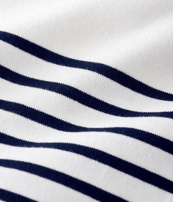 Petit Bateau Iconic Breton Stripe Pullover - White/Navy, photo 2 of 5