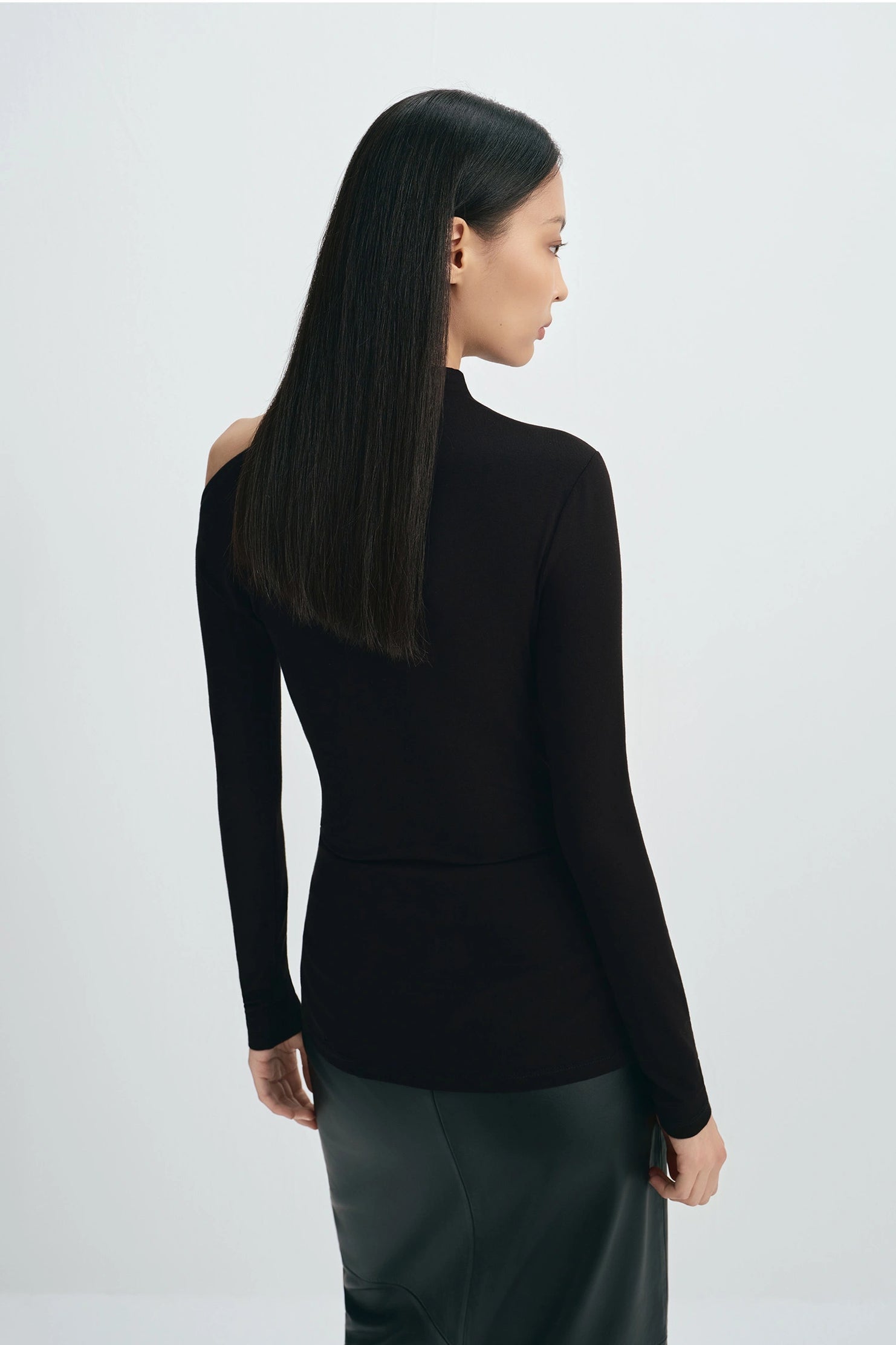 Rue Sophie Rosette Off Shoulder Top - Black, photo 4 of 6