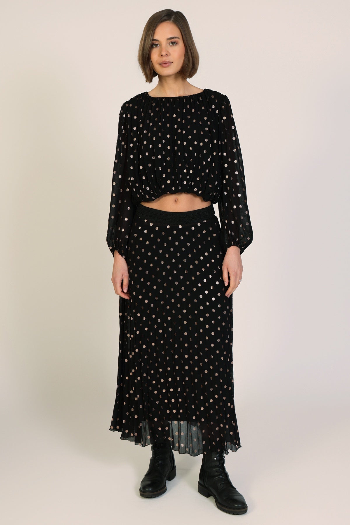 Traffic People Many Moons Fallen Top - Black w/ Gold, photo 1 of 2