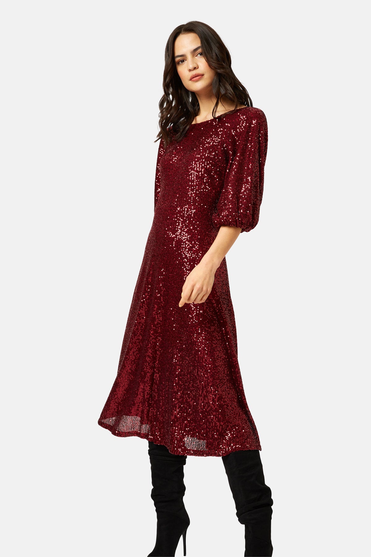 Traffic People Crimson & Clover Sequin Dress, photo 3 of 4