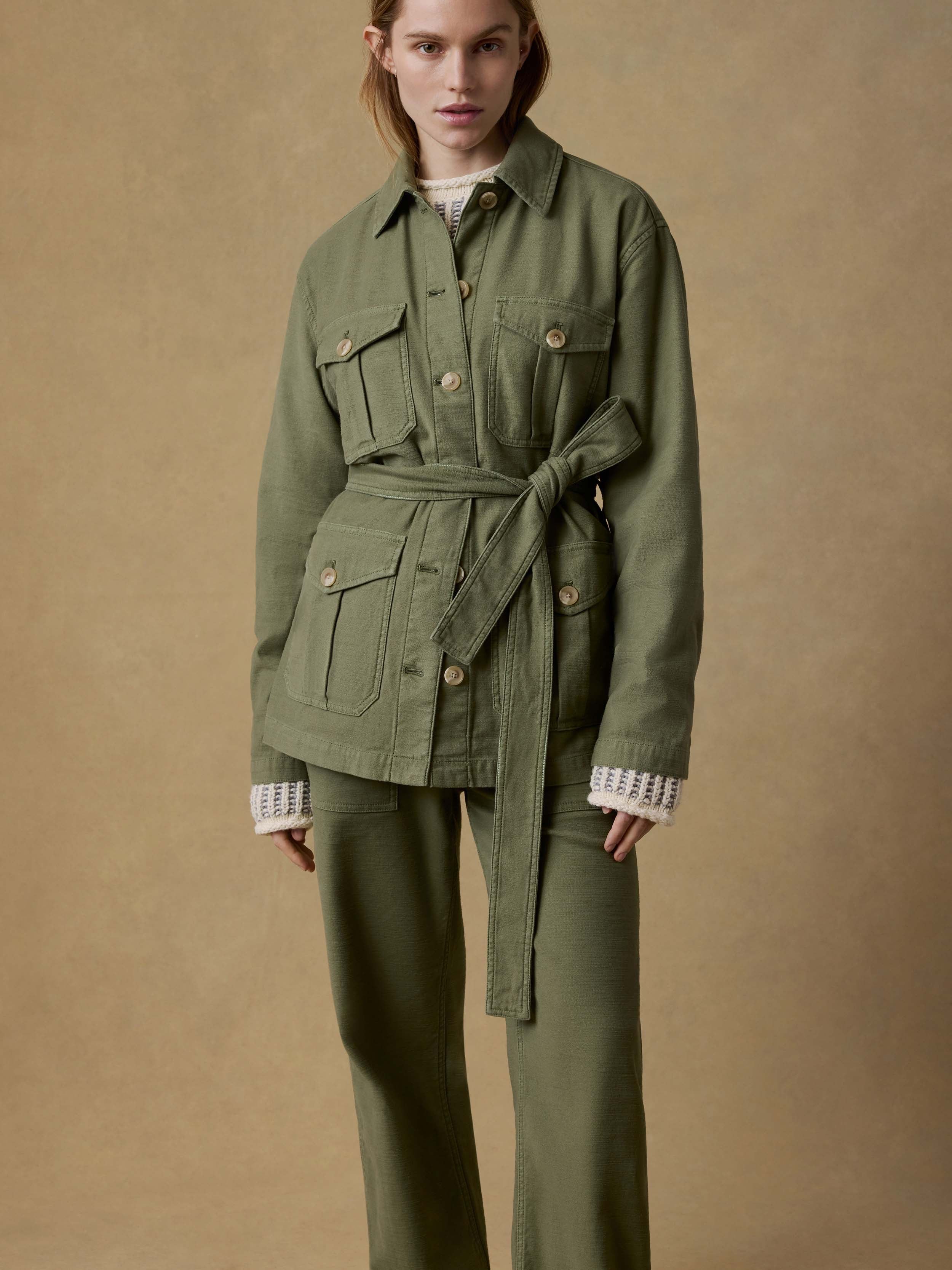 Faherty Soft Stretch Safari Jacket - Moss Green, photo 1 of 8