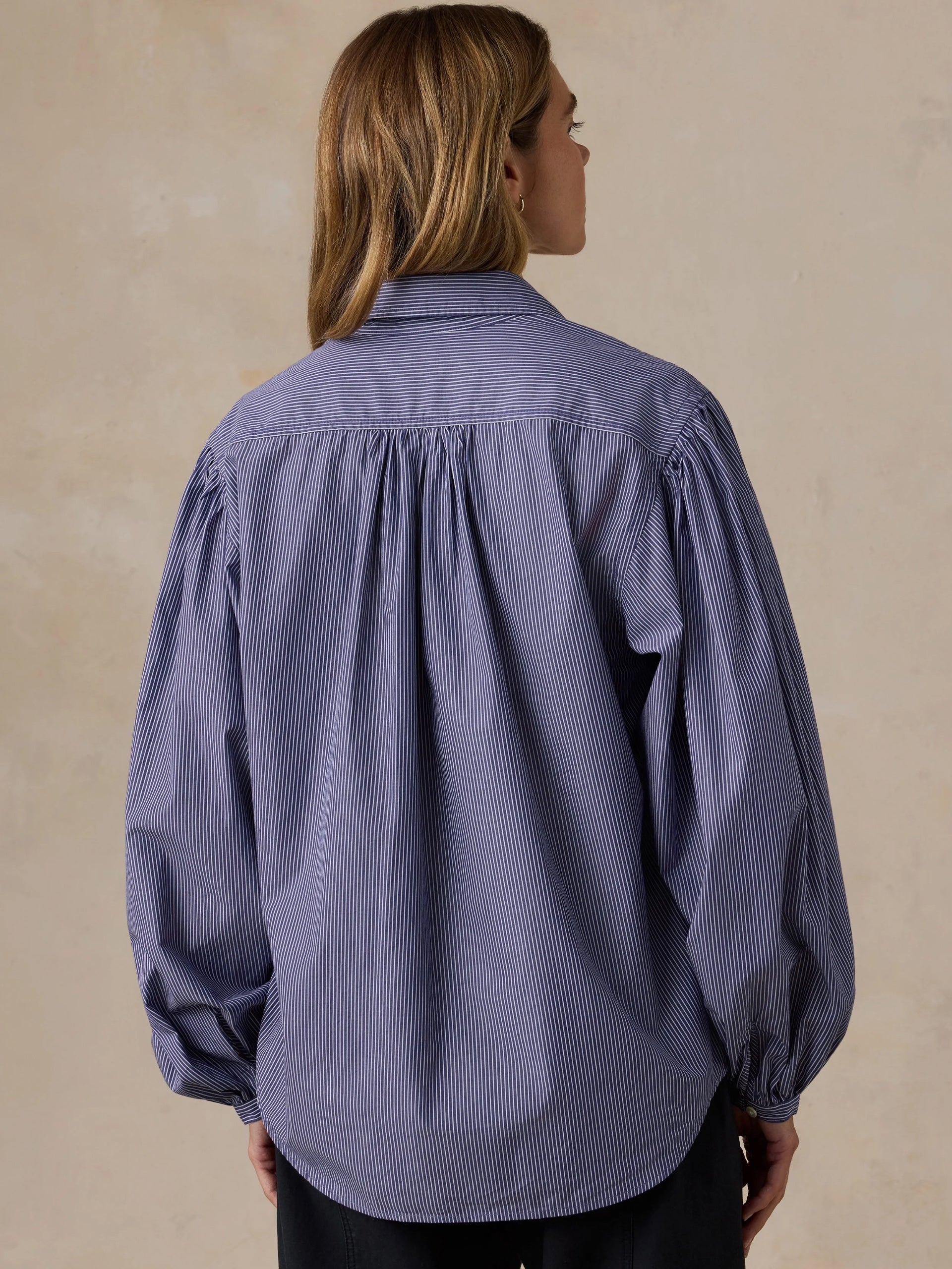 Faherty Suki Blouse - Sailor Ink Stripe, photo 2 of 5