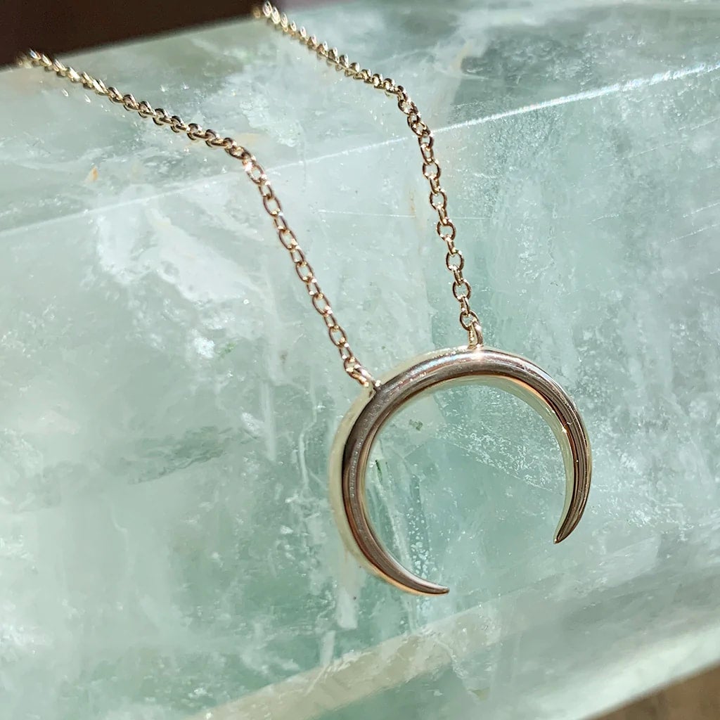 Honeycat Crescent Horn Necklace, photo 2 of 3