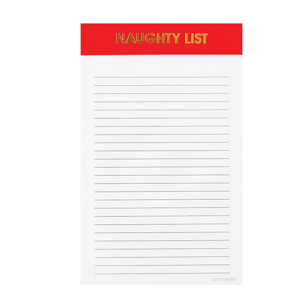 Chez Gagné Naughty List Notepad, photo 1 of 2